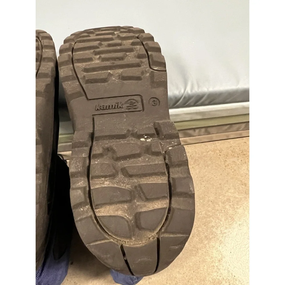 Kamik Snow Boots Snowfox Kids Size 3 Blue & Black